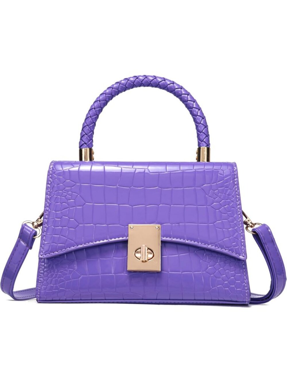 Women's Purple Small Crossbody Bag Mini Satchel Cute Shoulder Purse Bag